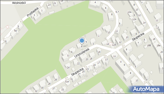 Gdynia, Urszulanek, 7, mapa Gdyni
