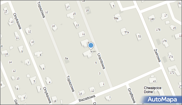 Gorzów Wielkopolski, Uranitowa, 7, mapa Gorzów Wielkopolski