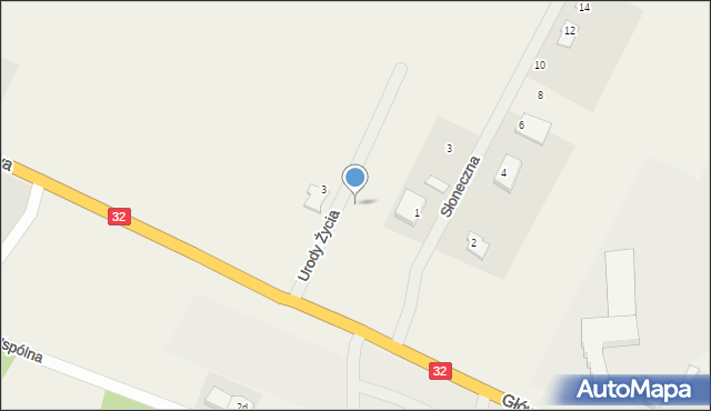 Gronów, Urody Życia, 4, mapa Gronów