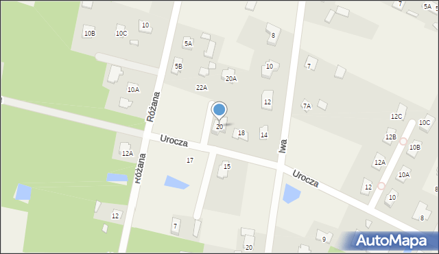 Henryków-Urocze, Urocza, 20, mapa Henryków-Urocze