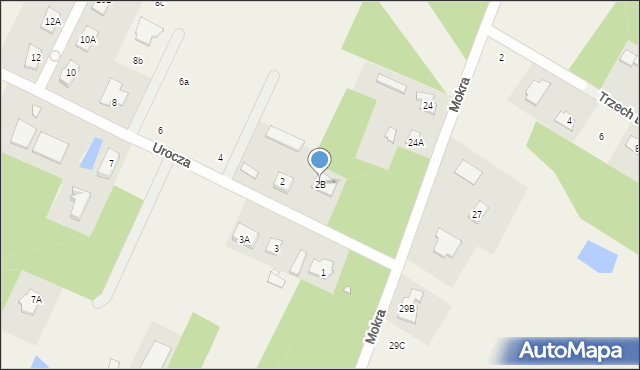 Henryków-Urocze, Urocza, 2B, mapa Henryków-Urocze