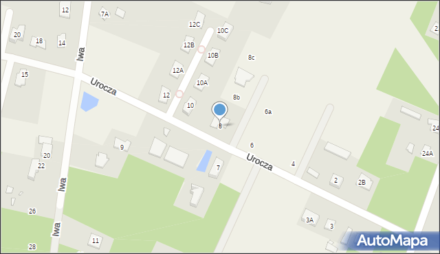 Henryków-Urocze, Urocza, 8, mapa Henryków-Urocze