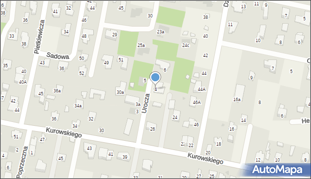 Hornówek, Urocza, 4, mapa Hornówek