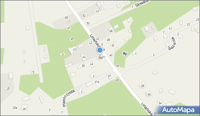 Iły, Urlańska, 39a, mapa Iły