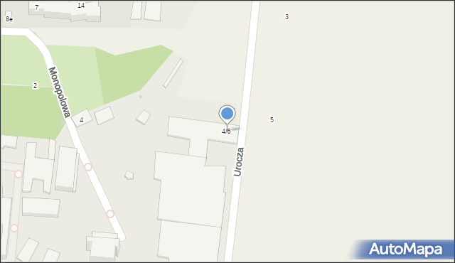 Józefów, Urocza, 4/6, mapa Józefów