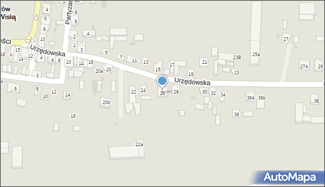 Józefów nad Wisłą, Urzędowska, 26, mapa Józefów nad Wisłą