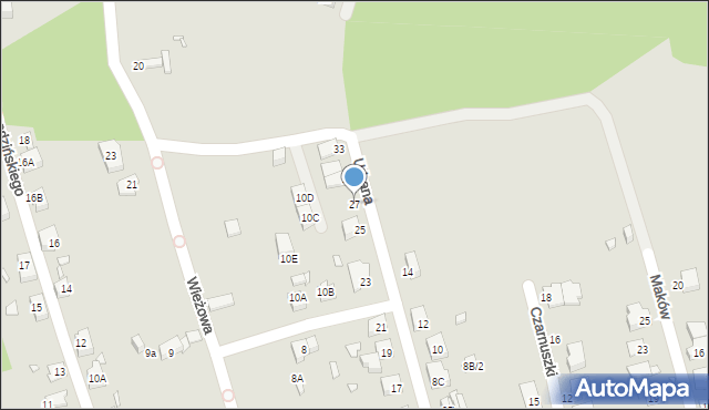 Katowice, Urbana Rafała, 27, mapa Katowic