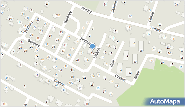 Kędzierzyn-Koźle, Urszuli, 2a, mapa Kędzierzyna-Koźle