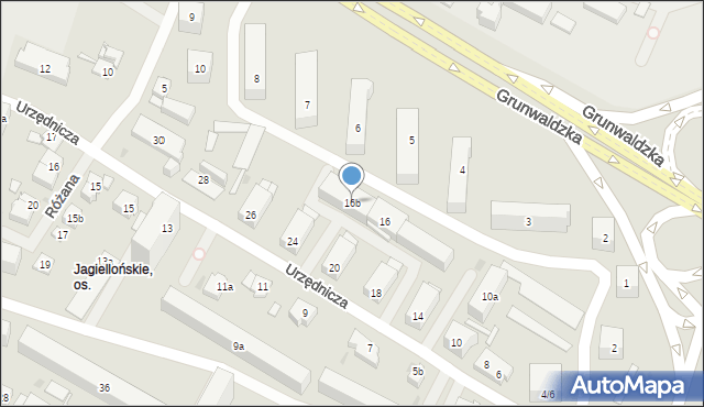 Kielce, Urzędnicza, 16b, mapa Kielc