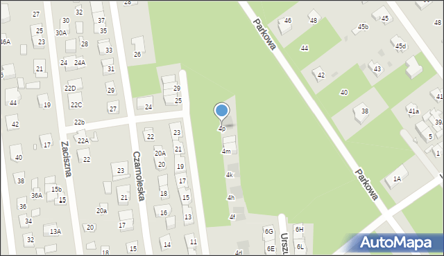 Kobyłka, Urszulki, 4p, mapa Kobyłka