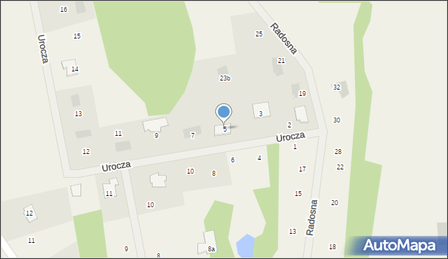 Linowiec, Urocza, 5, mapa Linowiec