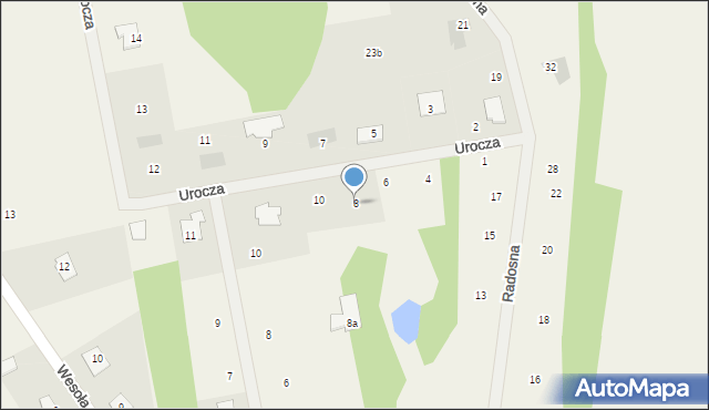 Linowiec, Urocza, 8, mapa Linowiec