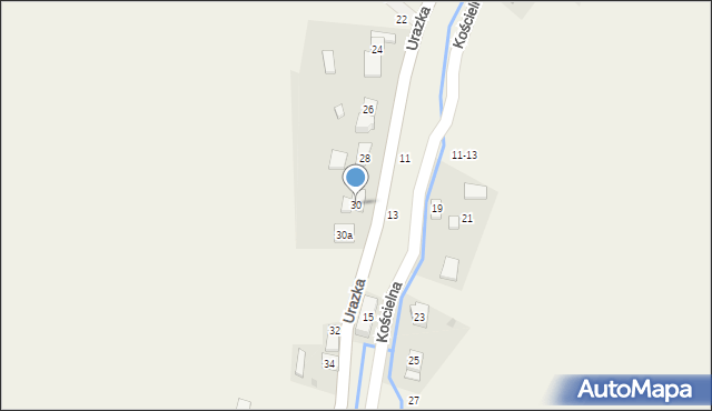 Lubnów, Urazka, 30, mapa Lubnów