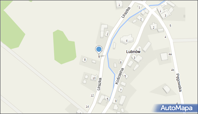 Lubnów, Urazka, 6, mapa Lubnów