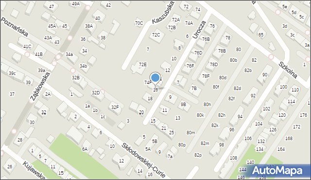 Marki, Urocza, 16, mapa Marki