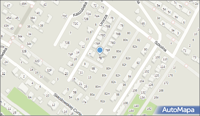 Marki, Urocza, 7B, mapa Marki