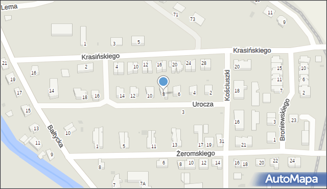 Nowy Dwór Gdański, Urocza, 8, mapa Nowy Dwór Gdański