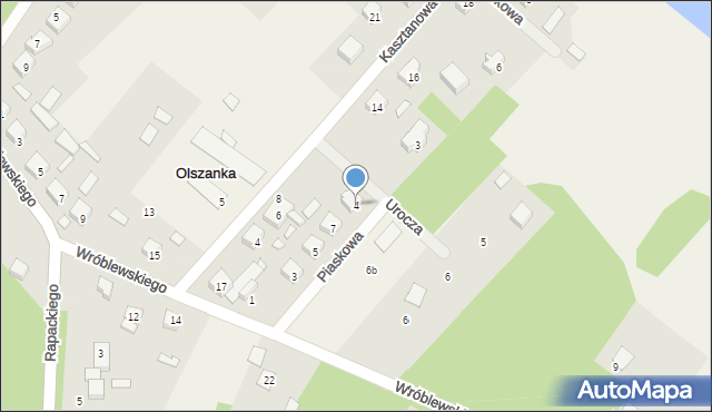 Olszanka, Urocza, 4, mapa Olszanka