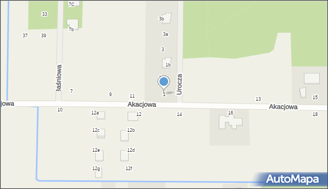 Piskórka, Urocza, 1, mapa Piskórka