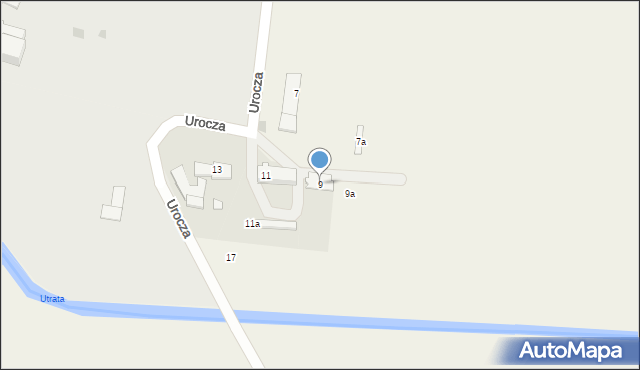 Płochocin, Urocza, 9, mapa Płochocin