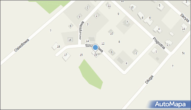 Podańsko, Urocza, 13, mapa Podańsko