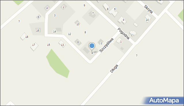 Podańsko, Urocza, 4, mapa Podańsko