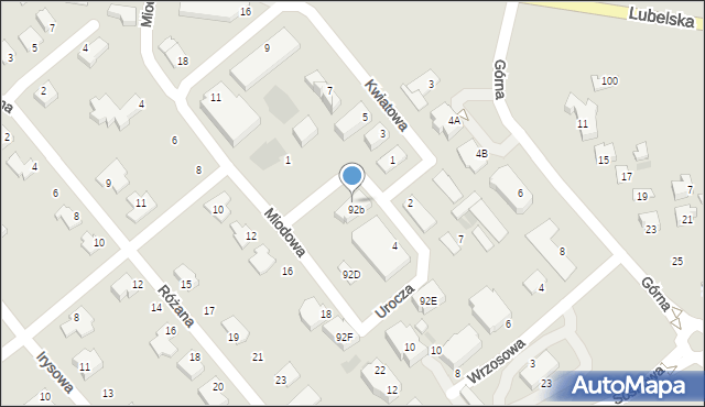 Puławy, Urocza, 2, mapa Puław