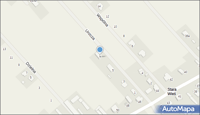 Rajec Poduchowny, Urocza, 7, mapa Rajec Poduchowny