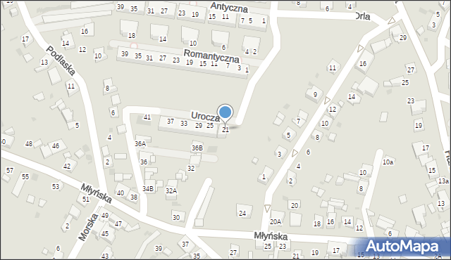 Ruda Śląska, Urocza, 21, mapa Rudy Śląskiej