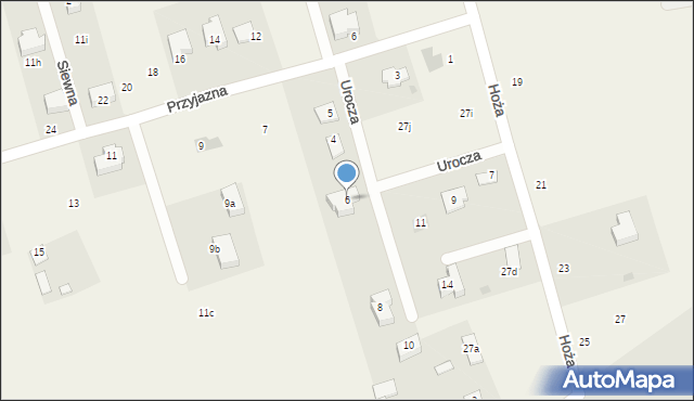Rudka, Urocza, 6, mapa Rudka