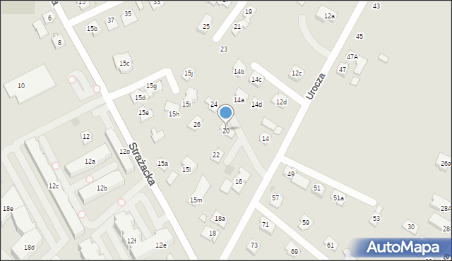 Rzeszów, Urocza, 20, mapa Rzeszów
