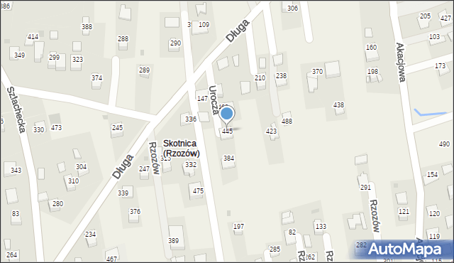 Rzozów, Urocza, 3, mapa Rzozów