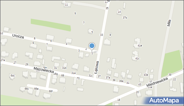 Skierniewice, Urocza, 1, mapa Skierniewic