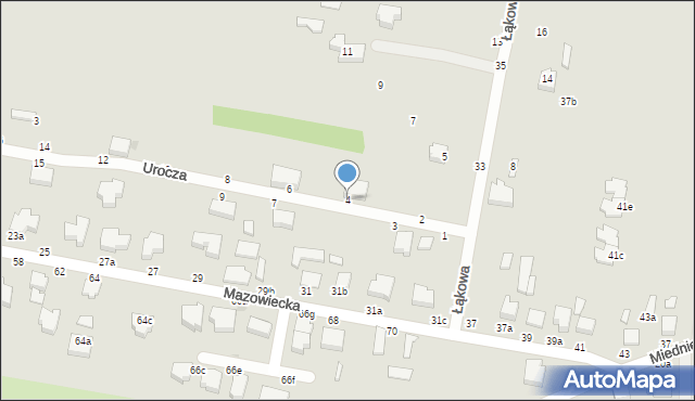 Skierniewice, Urocza, 4, mapa Skierniewic