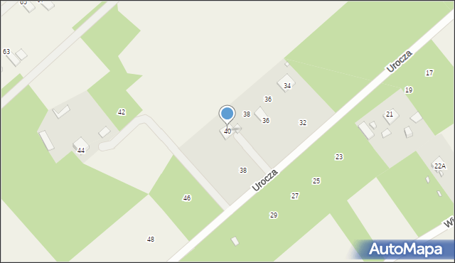 Słomczyn, Urocza, 40, mapa Słomczyn