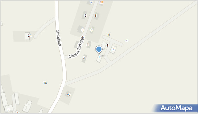 Smolęcin, Uroczy Zakątek, 1, mapa Smolęcin