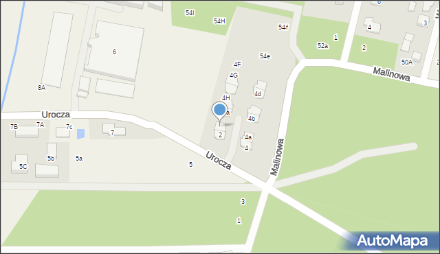 Stefanowo, Urocza, 2A, mapa Stefanowo