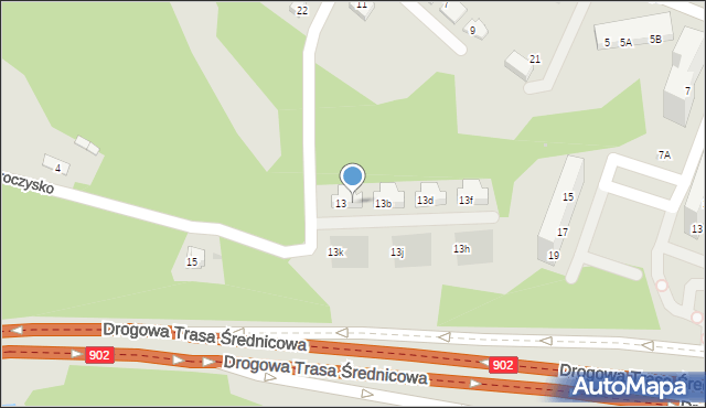 Świętochłowice, Uroczysko, 13a, mapa Świętochłowice