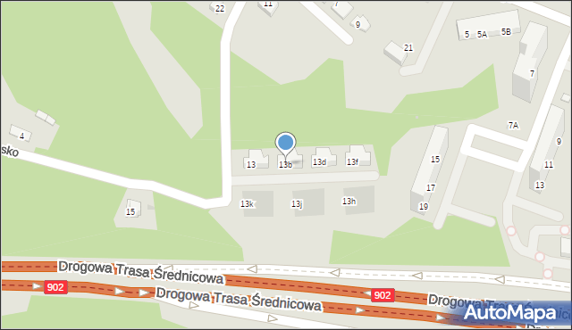 Świętochłowice, Uroczysko, 13b, mapa Świętochłowice