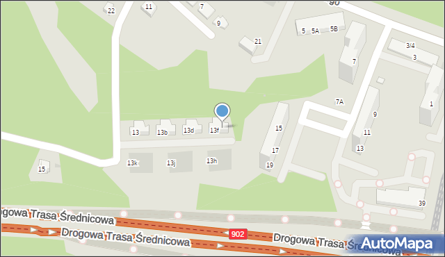 Świętochłowice, Uroczysko, 13g, mapa Świętochłowice