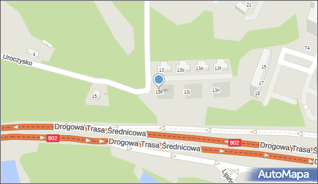 Świętochłowice, Uroczysko, 13k, mapa Świętochłowice