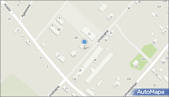 Szczecin, Urodzajna, 19a, mapa Szczecina