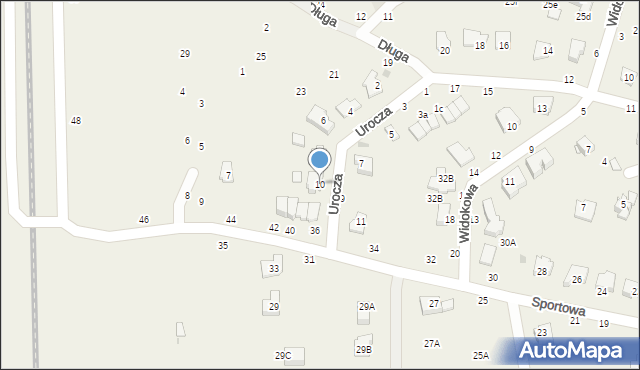 Tarnowiec, Urocza, 10, mapa Tarnowiec