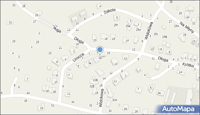 Tarnowiec, Urocza, 1a, mapa Tarnowiec