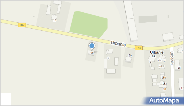 Urbanie, Urbanie, 9a, mapa Urbanie