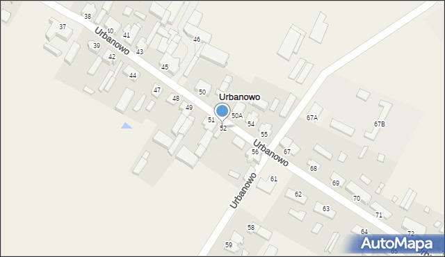 Urbanowo, Urbanowo, 52, mapa Urbanowo