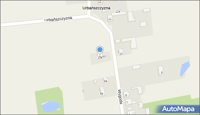 Urbańszczyzna, Urbańszczyzna, 10a, mapa Urbańszczyzna