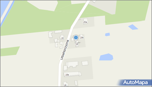 Urbańszczyzna, Urbańszczyzna, 19a, mapa Urbańszczyzna