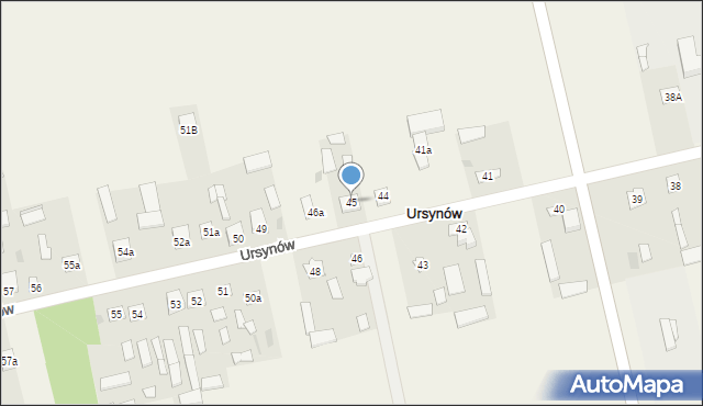 Ursynów, Ursynów, 45, mapa Ursynów