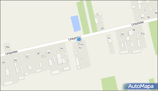 Ursynów, Ursynów, 63, mapa Ursynów